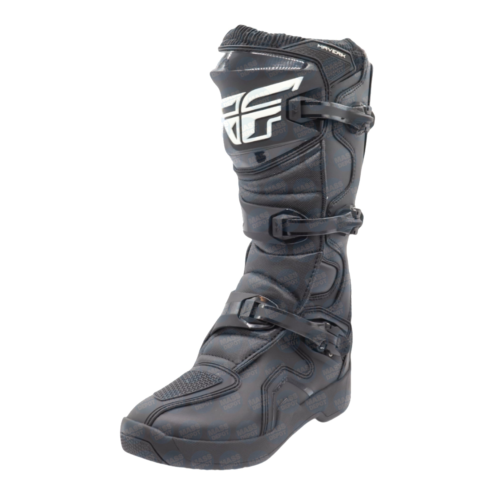 Fly Racing Maverik LT Boots, 2026 Model, (Adult - Size 9) CE Certified Motocross & Off-Road Motorcycle Boots, Adjustable Quick-Lock Buckles, Articulated Ankle Support, Rubber Heat Shield (Black)