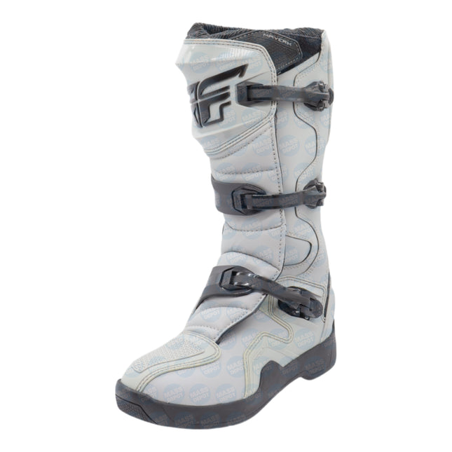 Fly Racing Maverik LT Boots, 2026 Model, (Adult - Size 9) CE Certified Motocross & Off-Road Motorcycle Boots, Adjustable Quick-Lock Buckles, Articulated Ankle Support, Rubber Heat Shield (Grey/Black)