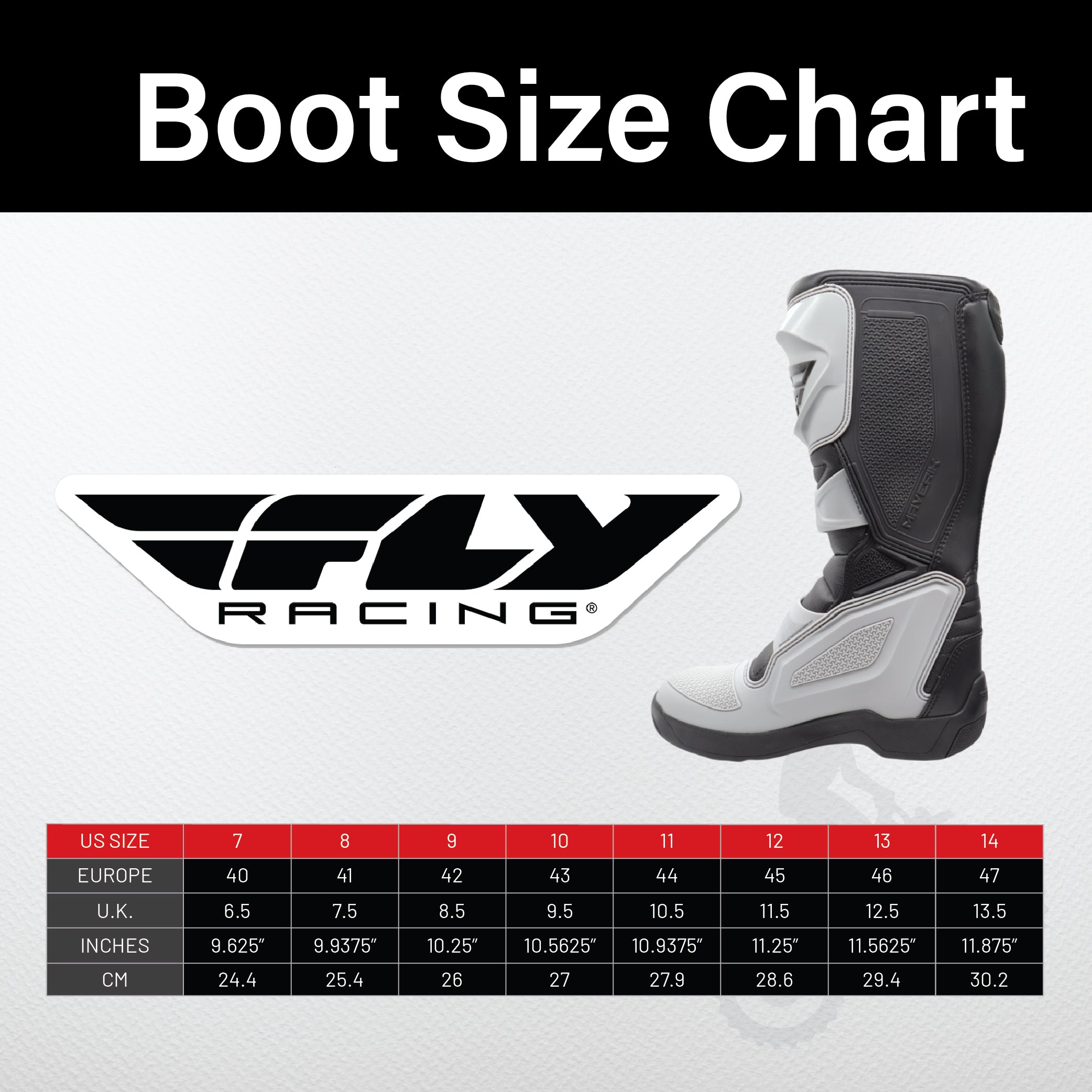 Fly Racing Maverik LT Boots, 2026 Model, (Adult - Size 10) CE Certified Motocross & Off-Road Motorcycle Boots, Adjustable Quick-Lock Buckles, Articulated Ankle Support, Rubber Heat Shield (Grey/Black)