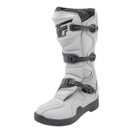 Fly Racing Maverik LT Boots, 2026 Model, for Adults, Size 12 - Lightweight Enduro Riding Boots with 3D Molded Shift Panels, Articulated Ankle Support, and Durable Rubber Heat Shield (Grey/Black)