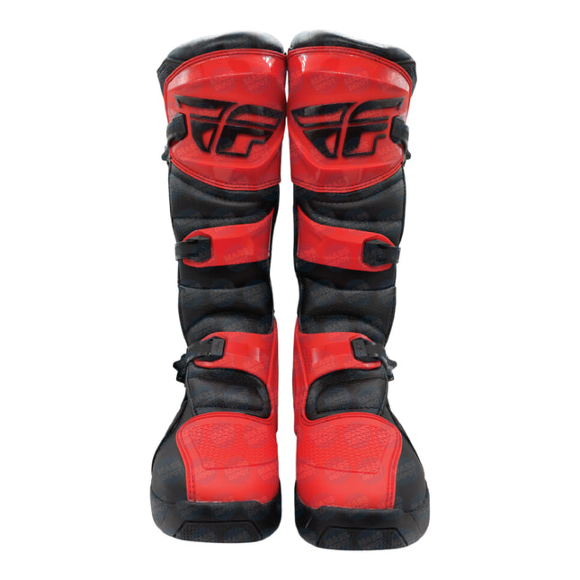 Fly Racing Maverik LT Boots, 2026 Model, (Adult - Size 10) CE Certified Motocross & Off-Road Motorcycle Boots, Adjustable Quick-Lock Buckles, Articulated Ankle Support, Rubber Heat Shield (Red/Black)