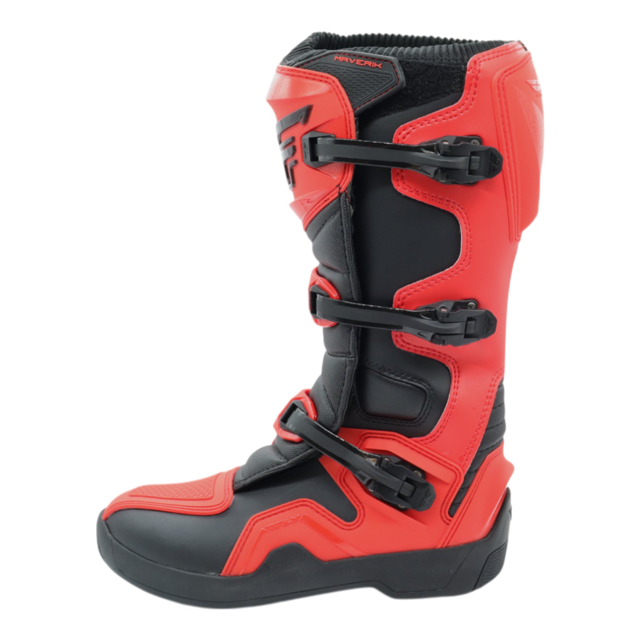 Fly Racing Maverik LT Boots, 2026 Model, for Adults, Size 12 - Lightweight Off-Road Riding Boots with 3D Molded Shift Panels, Articulated Ankle Support, and Durable Rubber Heat Shield, (Red/Black)