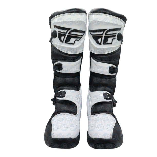 Fly Racing Maverik LT Boots, 2026 Model,(Adult - Size 11) CE Certified Motocross & Off-Road Motorcycle Boots, Adjustable Quick-Lock Buckles, Articulated Ankle Support, Rubber Heat Shield (White/Black)