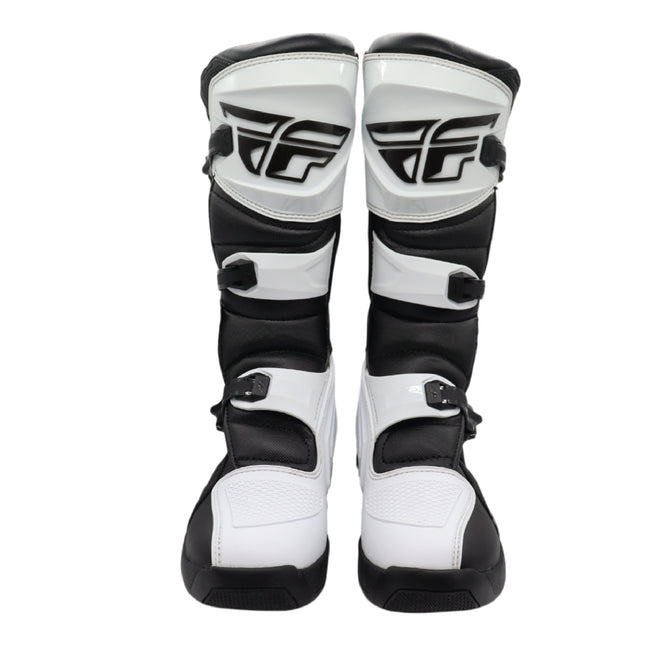 Fly Racing Maverik LT Boots, 2026 Model, for Adults, Size 12 - Lightweight Off-Road Riding Boots with 3D Molded Shift Panels, Articulated Ankle Support, and Durable Rubber Heat Shield (White/Black)