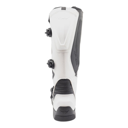 Fly Racing Maverik LT Boots, 2026 Model, for Adults, Size 12 - Lightweight Off-Road Riding Boots with 3D Molded Shift Panels, Articulated Ankle Support, and Durable Rubber Heat Shield (White/Black)