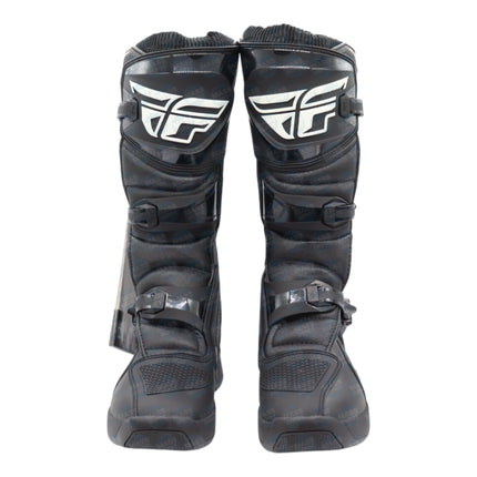 Fly Racing Maverik Boots (Adult - Size: 9) CE Approved with Elastic Gaiter, 3-Buckle Closure, & Superior Grip Rubber Outsole for Use In: Enduro Racing, Powersports, & Motocross (Black)