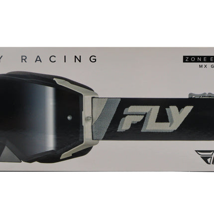Fly Racing Zone Elite Goggles – Premium Motocross & Off-Road Goggles with HD Lens System, Quick-Change Technology & Pro Fit (Black/Grey)