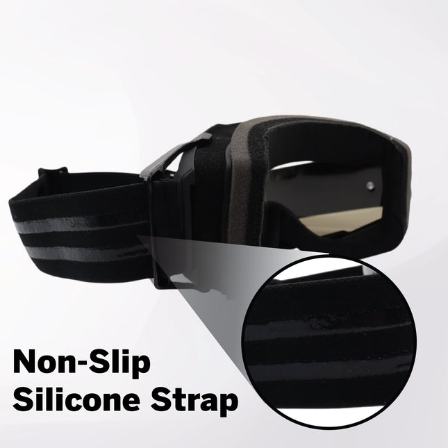 Fly Racing Zone Pro Goggles – Premium Motocross & Off-Road Goggles with Anti-Fog Lens, Tear-Off System, Quick-Change Lens & Comfortable Triple-Layer Foam - Includes Clear Lens & Microfiber Bag (Black)