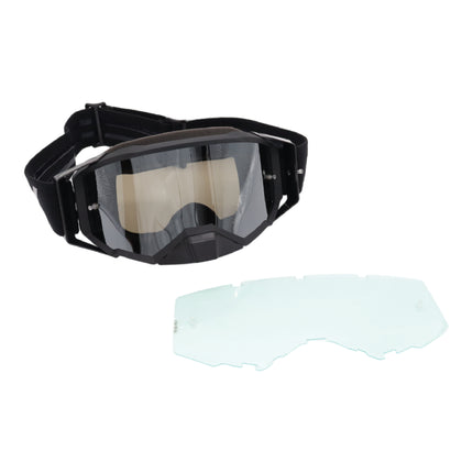 Fly Racing Zone Pro Goggles – Premium Motocross & Off-Road Goggles with Anti-Fog Lens, Tear-Off System, Quick-Change Lens & Comfortable Triple-Layer Foam - Includes Clear Lens & Microfiber Bag (Black)