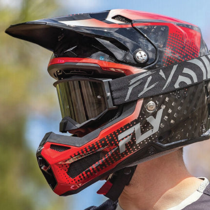 Fly Racing Zone Pro Goggles – Premium Motocross & Off-Road Goggles with Anti-Fog Lens, Tear-Off System, Quick-Change Lens & Comfortable Triple-Layer Foam - Includes Clear Lens & Microfiber Bag (Black)