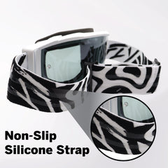 ZONE ELITE GOGGLE BLACK/WHITE W/ BLACK MIRROR/SMOKE LENS