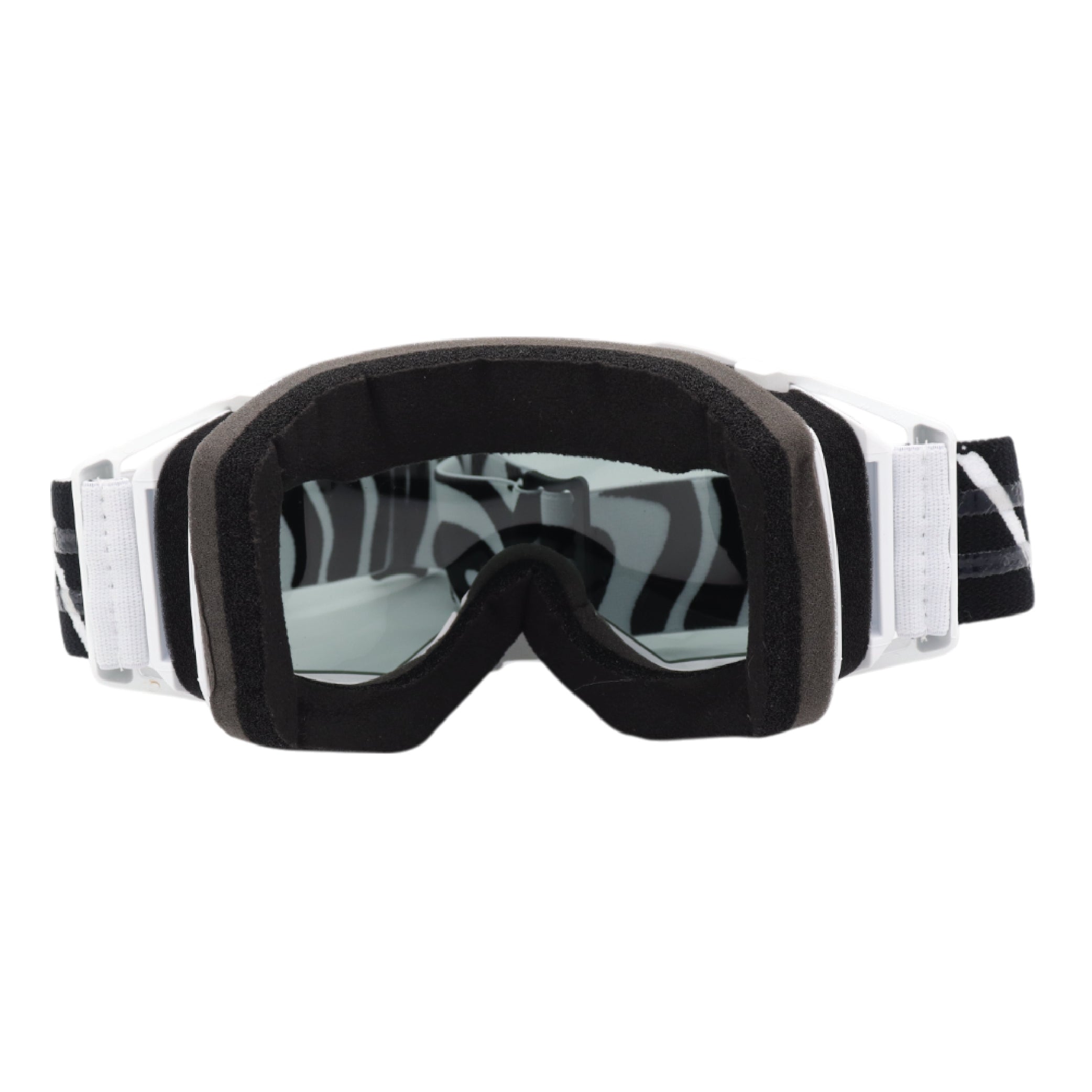 ZONE ELITE GOGGLE BLACK/WHITE W/ BLACK MIRROR/SMOKE LENS