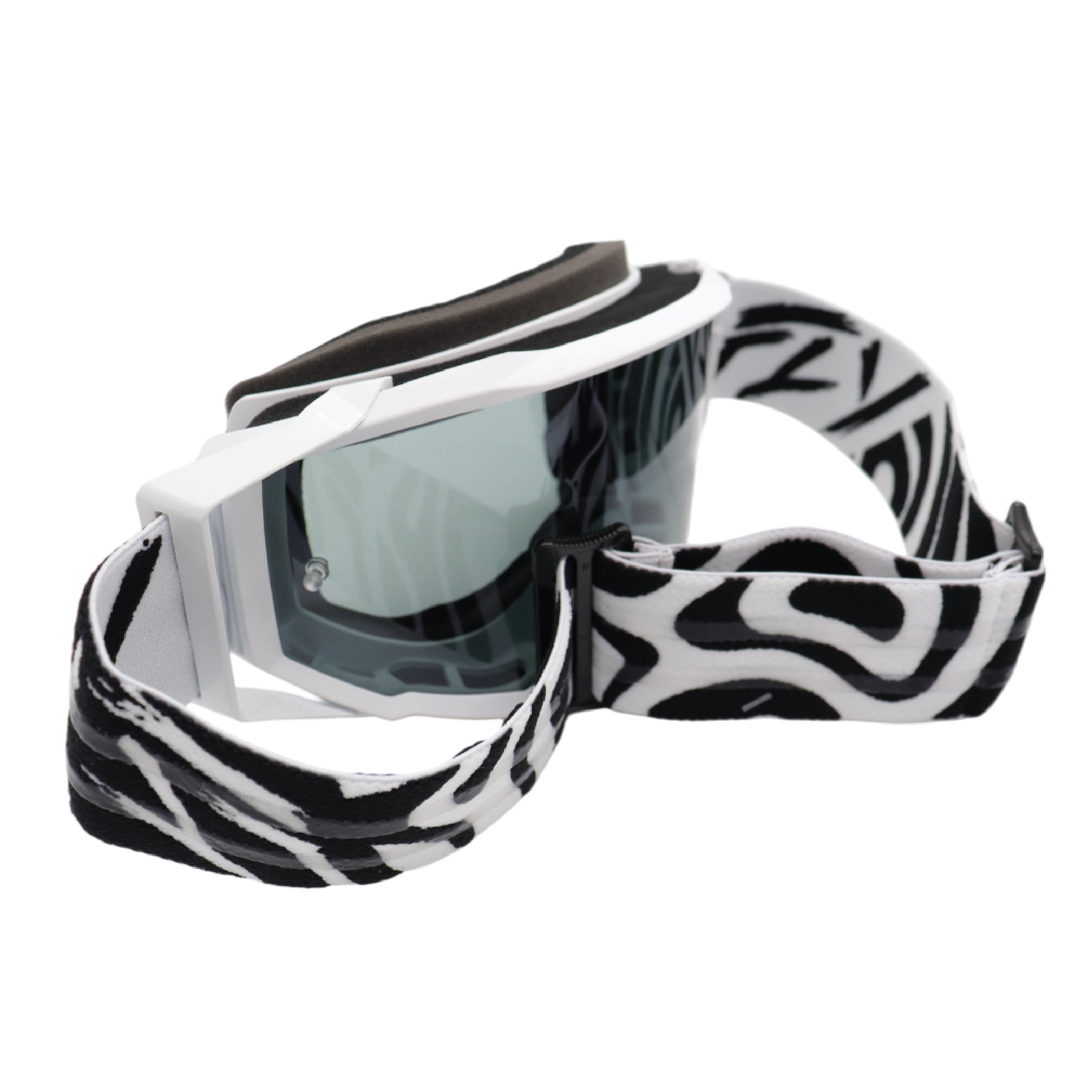 ZONE ELITE GOGGLE BLACK/WHITE W/ BLACK MIRROR/SMOKE LENS