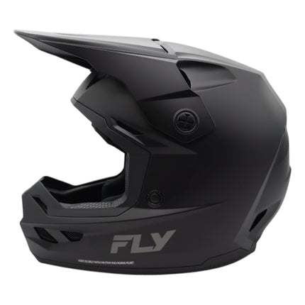 Fly Racing Kinetic Solid Helmet - DOT & ECE22.06 Approved Protection – Lightweight, Ventilated & Precision-Fit Design Large (Black)