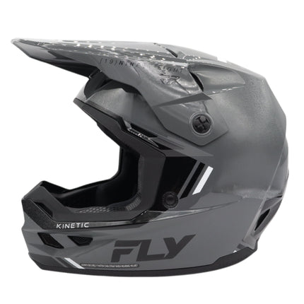Fly Racing Kinetic Verdict Helmet – DOT/ECE 22.06 Approved – Lightweight MX Helmet with TFV Ventilation, Removable Liner & Helmet Bag Large (Grey/Black/White)