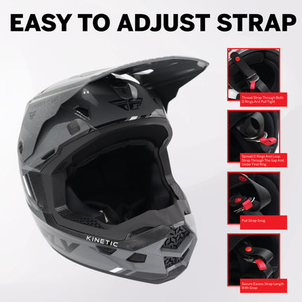 Fly Racing Kinetic Verdict Helmet – DOT/ECE 22.06 Approved – Lightweight MX Helmet with TFV Ventilation, Removable Liner & Helmet Bag X-Large (Grey/Black/White)