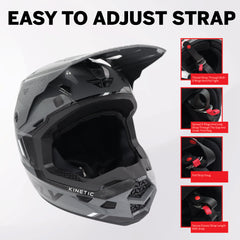 KINETIC VERDICT HELMET GREY/BLACK/WHITE XL