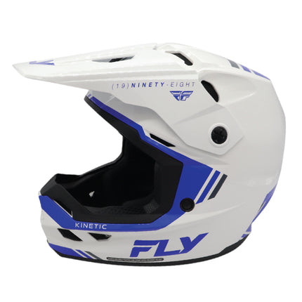 Fly Racing Kinetic Verdict Helmet – DOT/ECE 22.06 Approved – Lightweight MX Helmet with TFV Ventilation, Removable Liner & Helmet Bag X-Large (White/Blue/Grey)