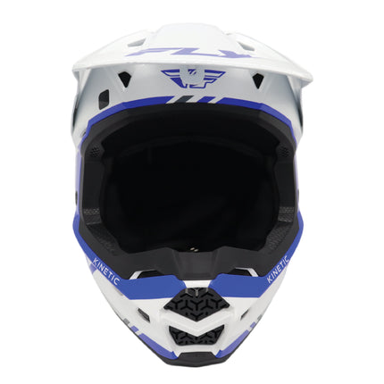 Fly Racing Kinetic Verdict Helmet – DOT/ECE 22.06 Approved – Lightweight MX Helmet with TFV Ventilation, Removable Liner & Helmet Bag X-Large (White/Blue/Grey)