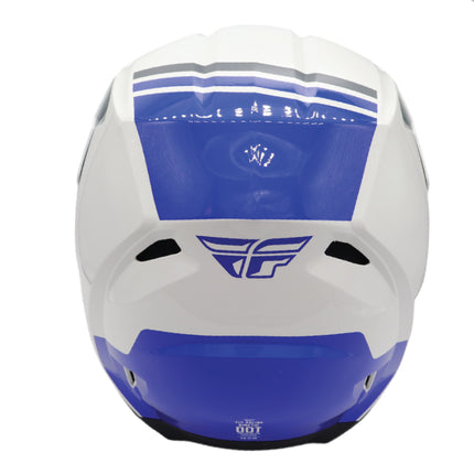 Fly Racing Kinetic Verdict Helmet – DOT/ECE 22.06 Approved – Lightweight MX Helmet with TFV Ventilation, Removable Liner & Helmet Bag X-Large (White/Blue/Grey)