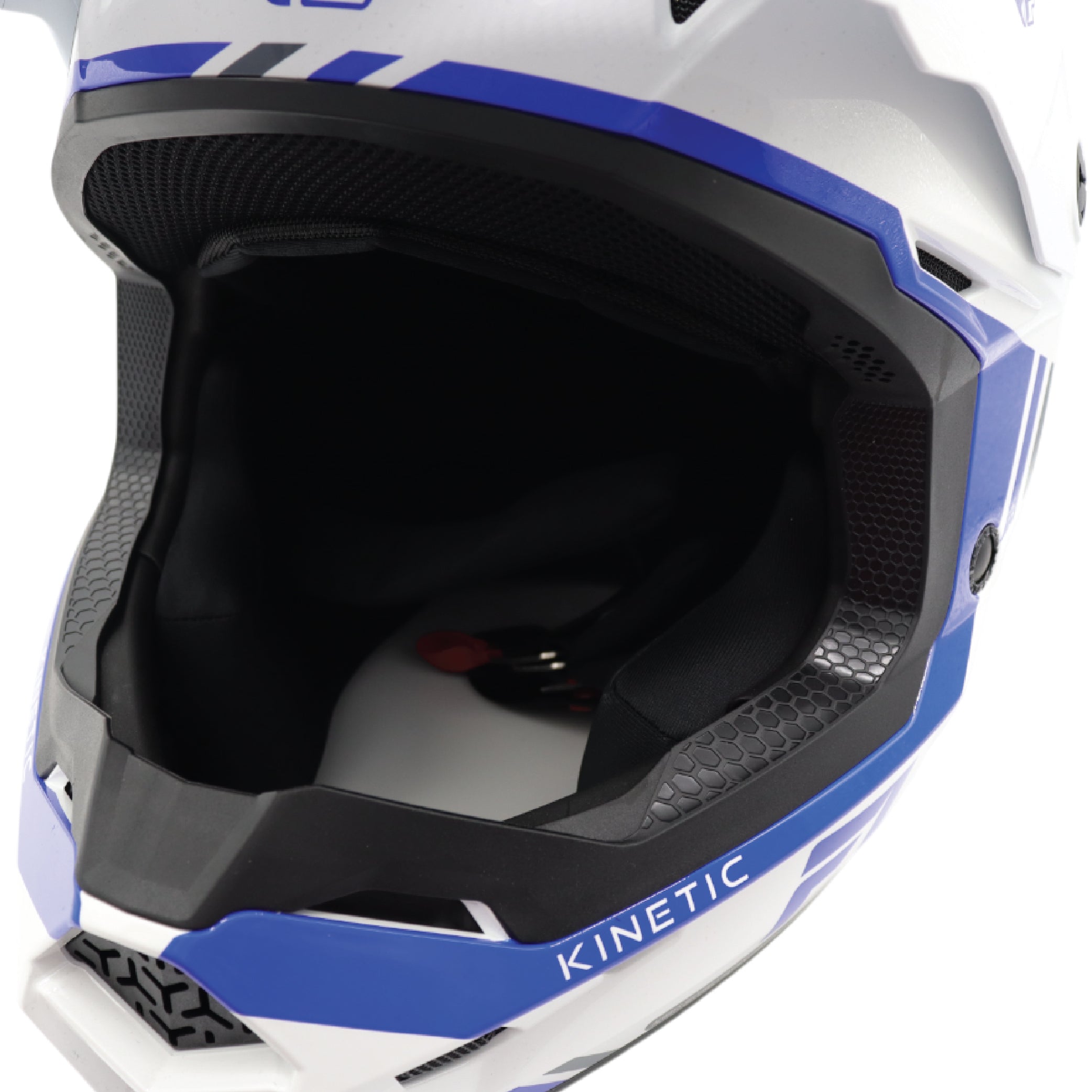Fly Racing Kinetic Verdict Helmet – DOT/ECE 22.06 Approved – Lightweight MX Helmet with TFV Ventilation, Removable Liner & Helmet Bag X-Large (White/Blue/Grey)