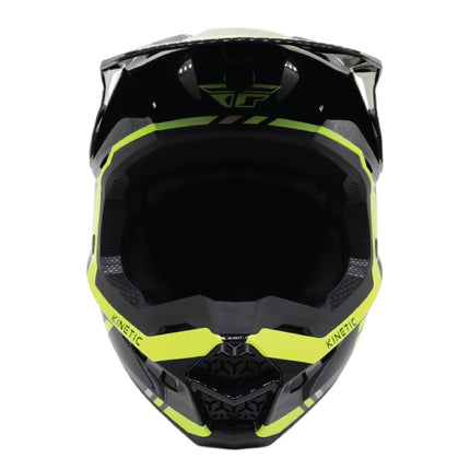 Fly Racing Kinetic Verdict Helmet – DOT/ECE 22.06 Approved – Lightweight MX Helmet with TFV Ventilation, Removable Liner & Helmet Bag X-Large (Black/Hi-Vis Yellow/Grey)