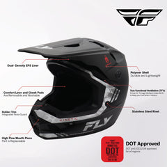 KINETIC VERDICT KRYPTEK HELMET BLACK/GREY LG