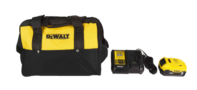 DEWALT DCB205-2CK-A 20V MAX XR 5.0Ah Lithium-Ion Premium Battery 2-Pack with Charger and Kit Bag