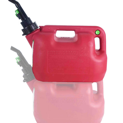 Fuelworx Red 2.5 Gallon Stackable Fast Pour Gas Fuel Cans CARB Compliant Made in The USA (2.5 Gallon Gas Single Can)