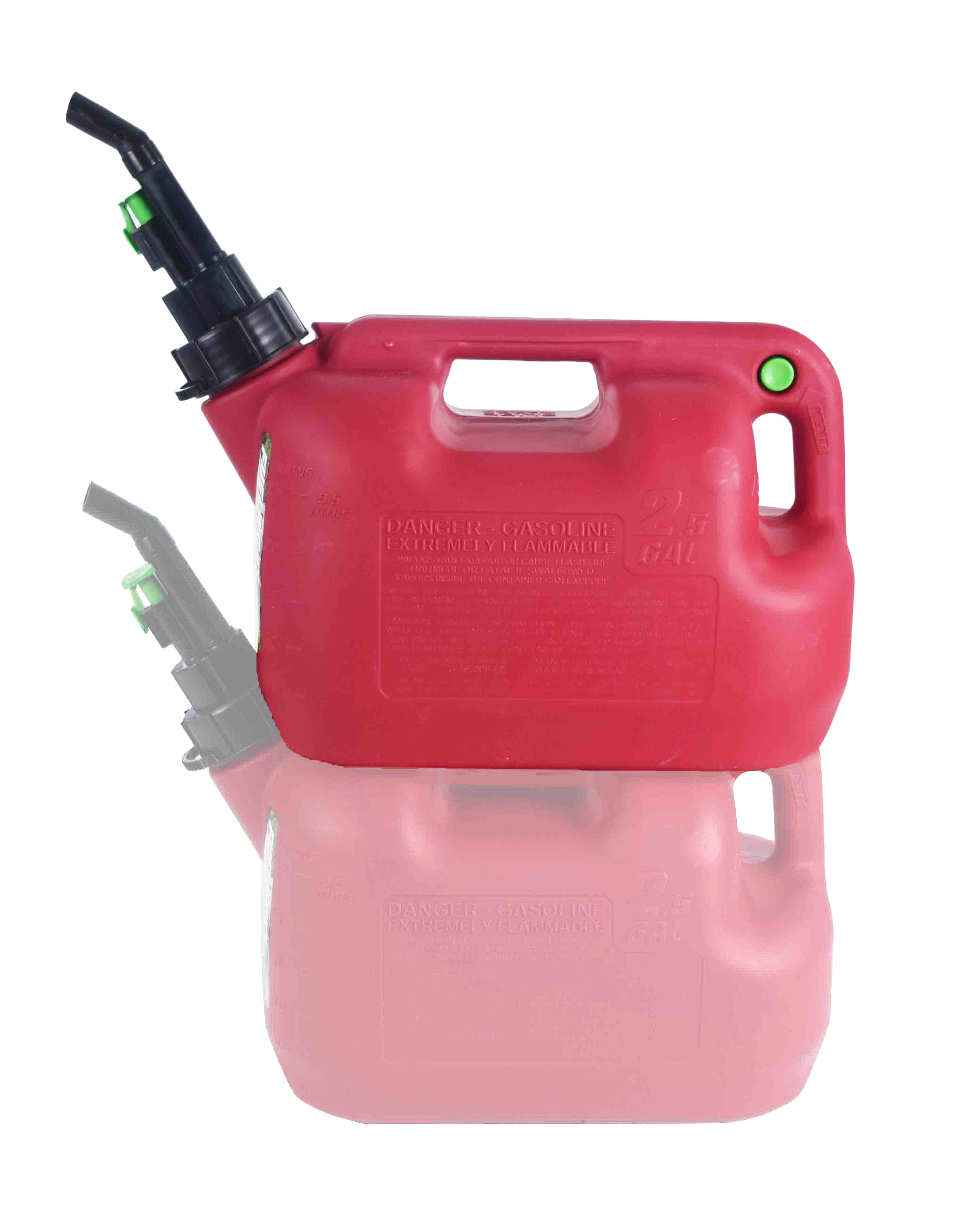 Stackable Gas Can Fuelworx Red 2.5 Gallon Stackable Fast Pour Gas Fuel Cans CARB Complia ...