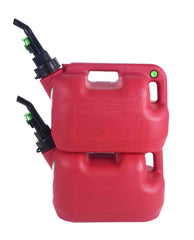 Fuelworx Red 2.5 Gallon Stackable Fast Pour Gas Fuel Cans CARB Compliant Made in The USA (2.5 Gallon Gas 2-Pack)