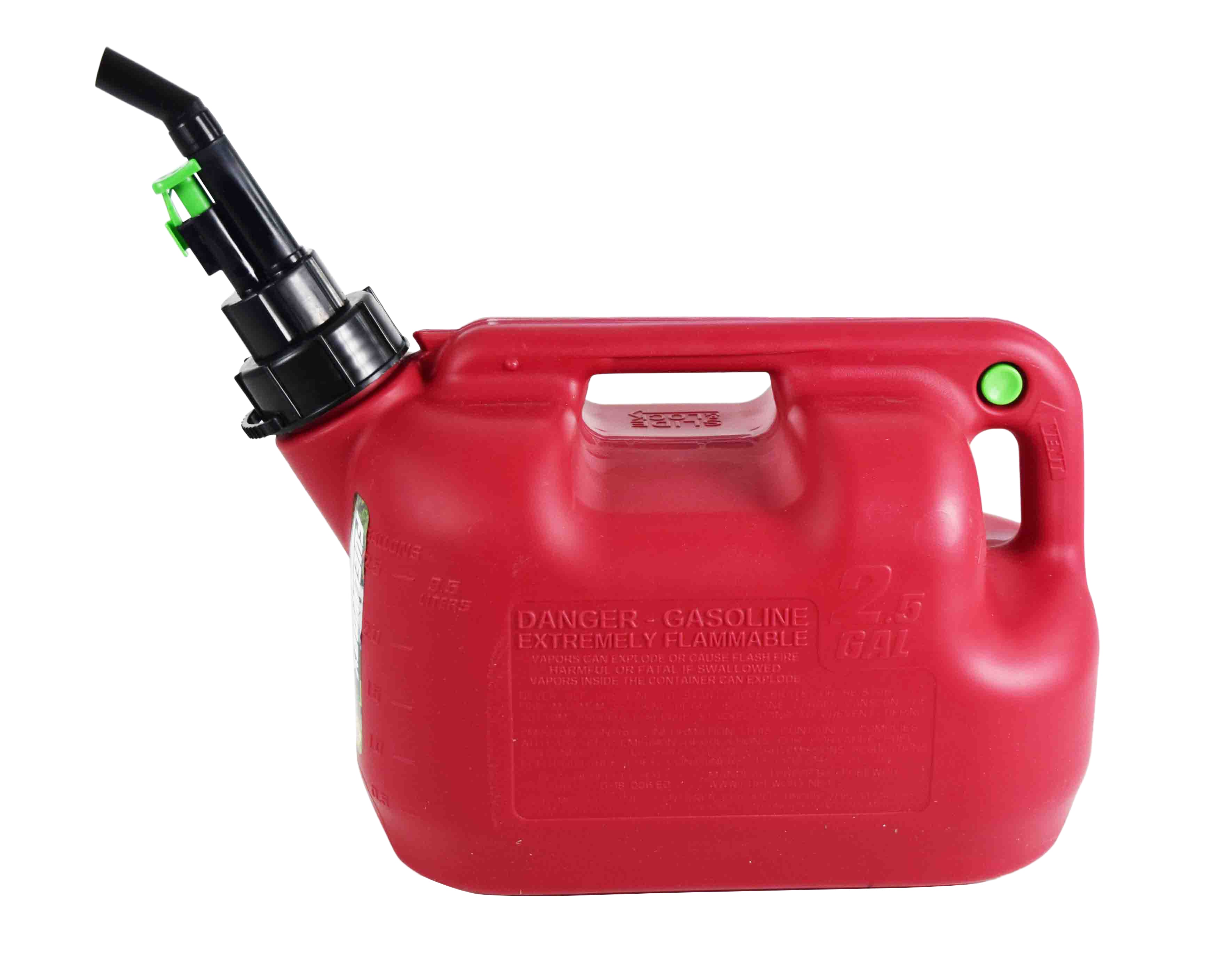 Fuelworx Red 2.5 Gallon Stackable Fast Pour Gas Fuel Cans CARB Compliant Made in The USA (2.5 Gallon Gas 3-Pack)