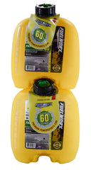 Fuelworx Yellow 5 Gallon Stackable Fast Pour Diesel Fuel Cans CARB Compliant Made in The USA (5 Gallon Diesel Cans 2-Pack)
