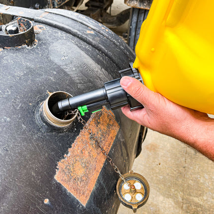 Fuelworx Yellow 5 Gallon Stackable Fast Pour Diesel Fuel Cans CARB Compliant Made in The USA (5 Gallon Diesel Cans 2-Pack)