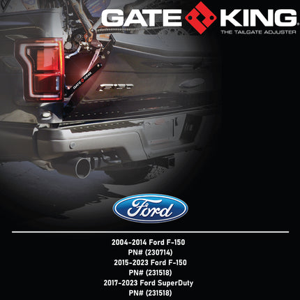 Gate King Ratcheting Multi Position Tailgate Adjuster for Ford F150 2004-2014