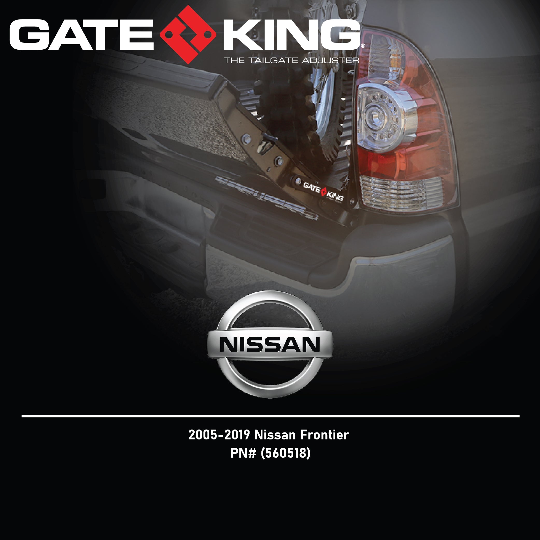 Gate King Tailgate Adjuster for Nissan Frontier 2005-2019  S, SL, SV, PRO-4X