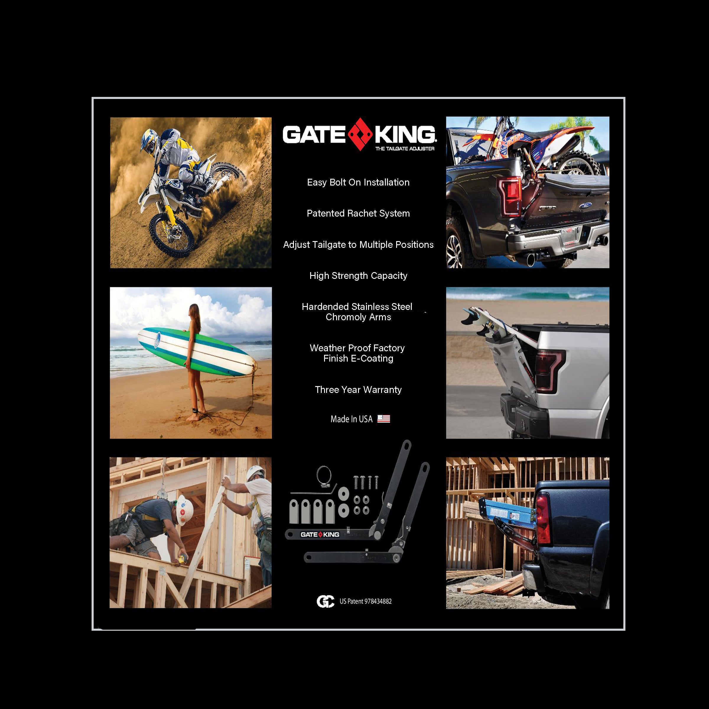 Gate King Nissan 2005-19 Frontier Tailgate Adjuster