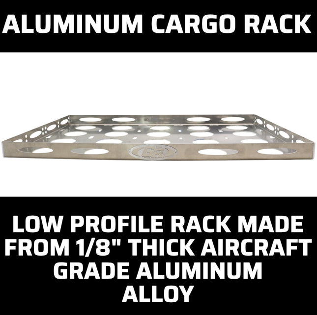 Gen-Right ACC-10100 Aluminum Cargo Rack With Steel Cargo Rack Mounts - Large Size, Lightweight Storage for Jeep Wrangler