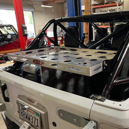 Gen-Right ACC-10100 Aluminum Cargo Rack With Steel Cargo Rack Mounts - Large Size, Lightweight Storage for Jeep Wrangler