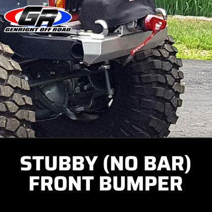 Gen-Right FBB-2040 Aluminum Stubby Front Winch Bumper for Jeep Wrangler TJ / LJ - Direct Bolt-On, Made in USA