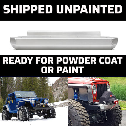 Gen-Right FBB-2040 Aluminum Stubby Front Winch Bumper for Jeep Wrangler TJ / LJ - Direct Bolt-On, Made in USA