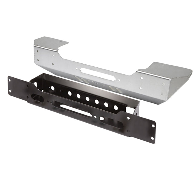 Gen-Right FBB-8040 Aluminum Stubby Front Winch Bumper for Jeep Wrangler JK with LED Rock Lights - Recessed Winch Slot, Direct Bolt-On, Made in USA