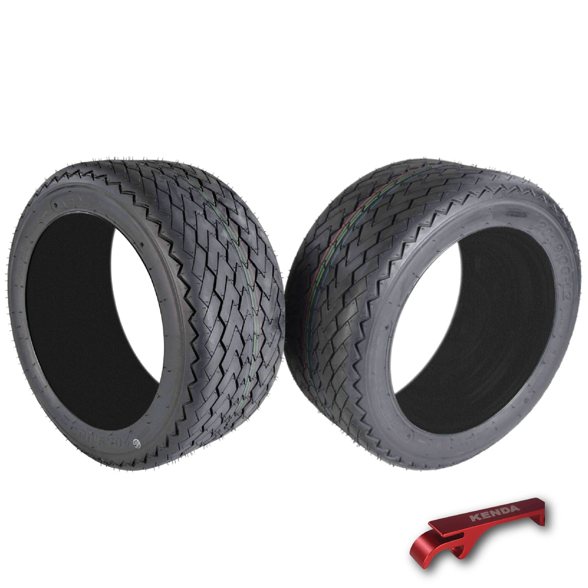 Kenda 235S2066 20x9-12 Hole-N-1 6 Ply Tubeless Golf Cart Turf Tires 2 Pack