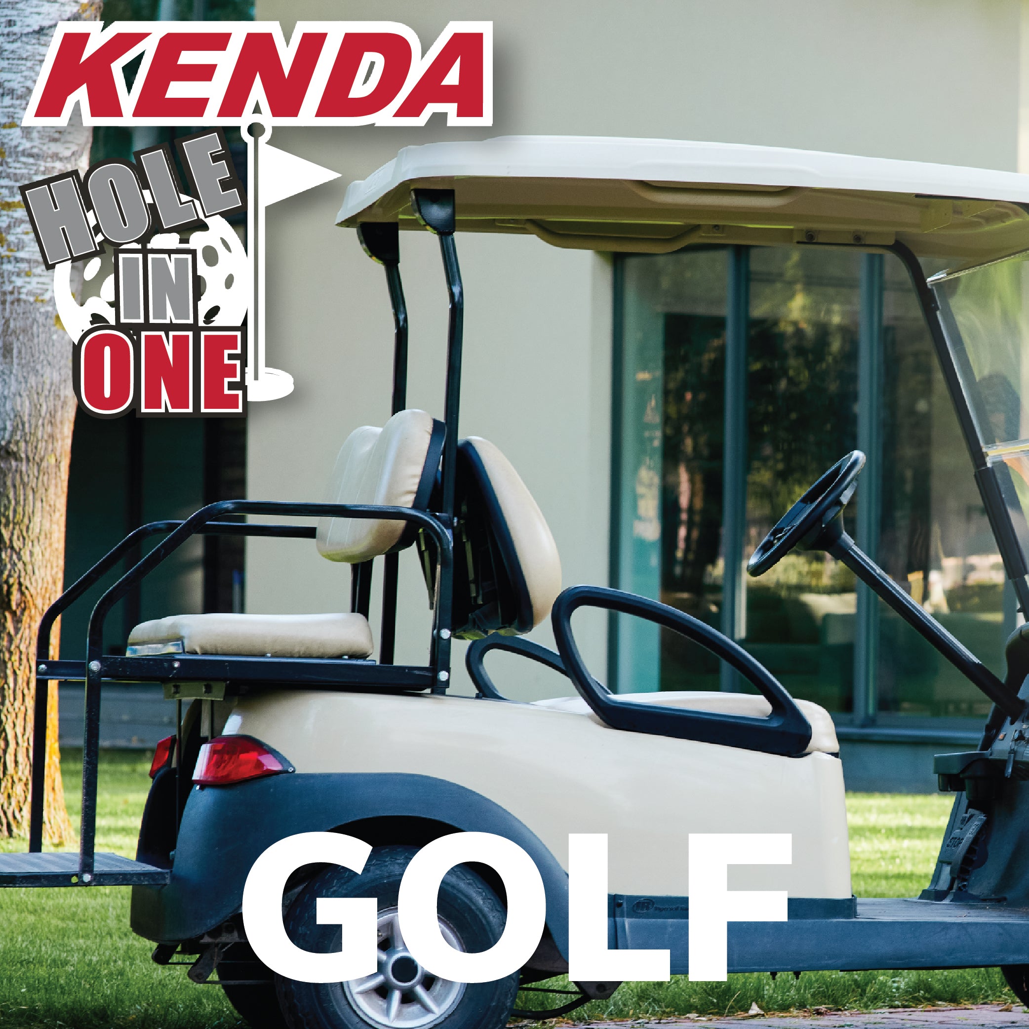 Kenda 235S2066 20x9-12 Hole-N-1 6 Ply Tubeless Golf Cart Turf Tires 2 Pack