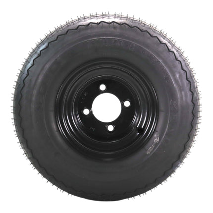 Kenda Hole-N-1 K389 18x8.5-8 Golf Cart Tire with 4-Ply Rating & Pre-Assembled Semi-Gloss Black Wheel with Keychain - Hole in one - Single