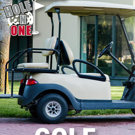 Kenda Hole-N-1 K389 18x8.5-8 Golf Cart Tire with 4-Ply Rating & Pre-Assembled Semi-Gloss Black Wheel with Keychain - Hole in one - Single