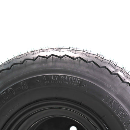 Kenda Hole-N-1 K389 18x8.5-8 Golf Cart Tire with 4-Ply Rating & Pre-Assembled Semi-Gloss Black Wheel with Keychain - Hole in one - 2-Pack