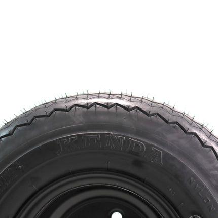 Kenda Hole-N-1 K389 18x8.5-8 Golf Cart Tire with 4-Ply Rating & Pre-Assembled Semi-Gloss Black Wheel with Keychain - Hole in one - 2-Pack