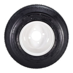 Kenda 18x8.5-8 Golf Cart Tire & White Wheel Assembled Kit w/ Keychain