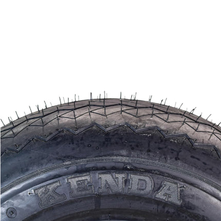 Kenda 18x8.5-8 Golf Cart Tire & White Wheel Assembled Kit w/ Keychain